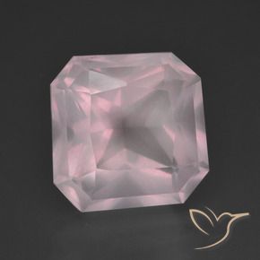Quarzo rosa Rosa chiaro naturale da 8.55 ct, Ottagonale / Taglio smeraldo, Trasparente