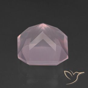 Quarzo rosa Rosa chiaro naturale da 8.55 ct, Ottagonale / Taglio smeraldo, Trasparente