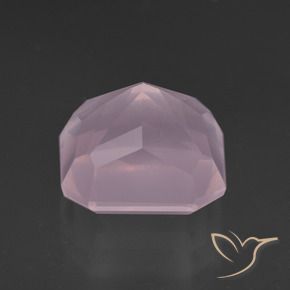 Quarzo rosa Rosa gomma da masticare naturale da 8.50 ct, Ottagonale / Taglio smeraldo, Trasparente