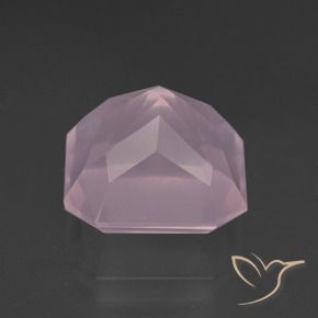 Quarzo rosa Rosa gomma da masticare naturale da 7.91 ct, Ottagonale / Taglio smeraldo, Trasparente