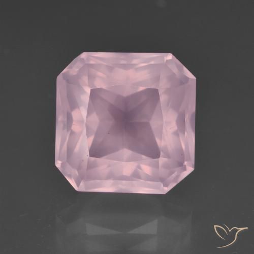 7.57ct Naturale Rosa medio rosa Quarzo rosa, Taglio smeraldo, Trasparente
