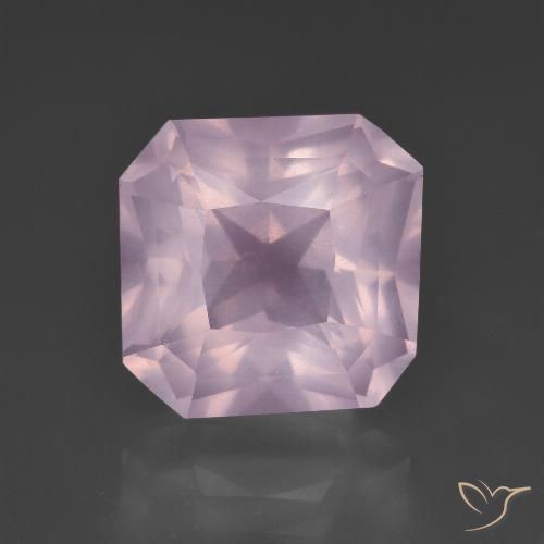 6.87ct Naturale Rosa chiaro Quarzo rosa, Taglio smeraldo, Trasparente