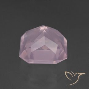 Quarzo rosa Rosa chiaro naturale da 6.87 ct, Ottagonale / Taglio smeraldo, Trasparente