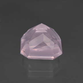 Quarzo rosa naturale rosa da 6,18 ct, taglio smeraldo, trasparente