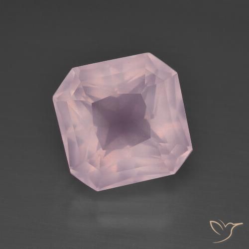 5.75ct Naturale Rosa gomma da masticare Quarzo rosa, Taglio smeraldo, Trasparente