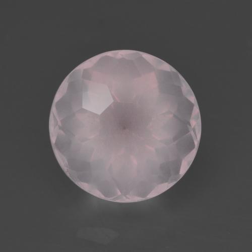 Quarzo rosa naturale rosa da 3,10 ct, taglio rotondo, trasparente