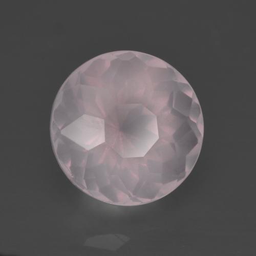Quarzo rosa naturale rosa da 3,10 ct, taglio rotondo, trasparente