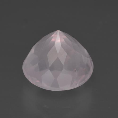 Quarzo rosa naturale rosa da 3,10 ct, taglio rotondo, trasparente