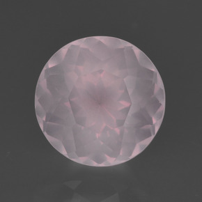 Quarzo rosa naturale rosa da 3,71 ct, taglio rotondo, trasparente