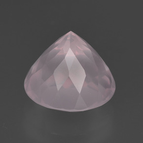 Quarzo rosa naturale rosa da 3,71 ct, taglio rotondo, trasparente