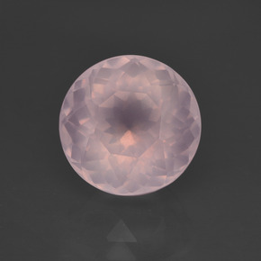 Quarzo rosa naturale rosa da 4,30 ct, taglio rotondo, trasparente