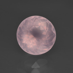 Quarzo rosa naturale rosa da 4,30 ct, taglio rotondo, trasparente