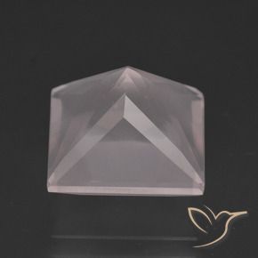 Quarzo rosa Rosa chiaro naturale da 7.35 ct, Quadrato, Trasparente