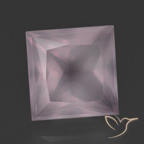 Quarzo rosa Rosa chiaro naturale da 7.81 ct, Quadrato, Trasparente