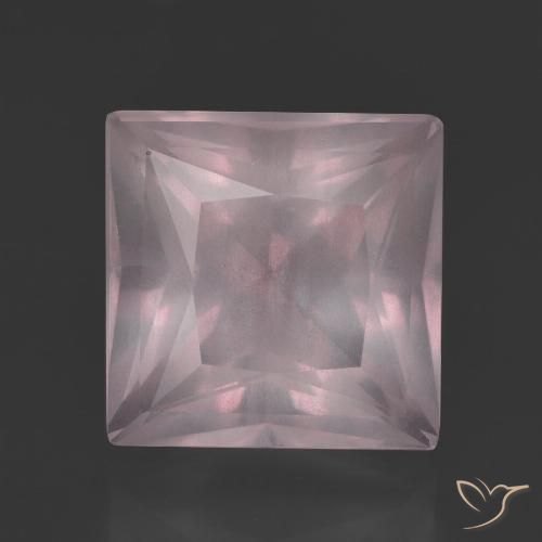8.10ct Naturale Rosa chiaro Quarzo rosa, Quadrato, Trasparente