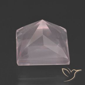 Quarzo rosa Rosa chiaro naturale da 8.10 ct, Quadrato, Trasparente