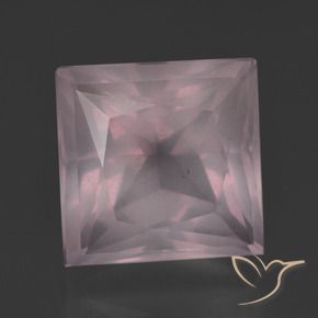 Quarzo rosa Rosa chiaro naturale da 9.78 ct, Quadrato, Trasparente