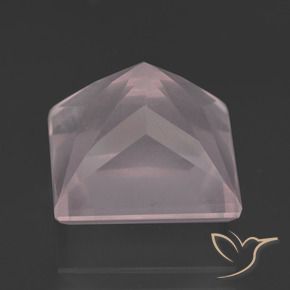 Quarzo rosa Rosa chiaro naturale da 9.78 ct, Quadrato, Trasparente