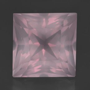 Quarzo rosa naturale rosa da 16,77 ct, quadrato, trasparente