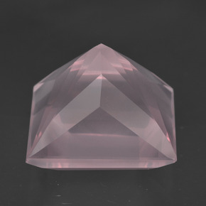 Quarzo rosa naturale rosa da 16,77 ct, quadrato, trasparente