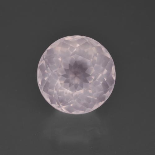 Quarzo rosa Rosa molto chiaro naturale da 4.91 ct, Taglio rotondo, Trasparente