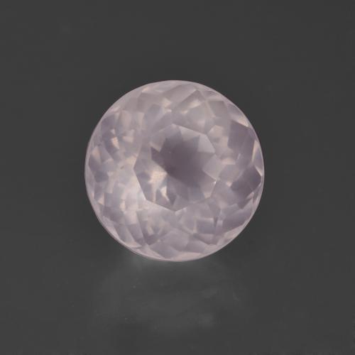 Quarzo rosa Rosa molto chiaro naturale da 4.91 ct, Taglio rotondo, Trasparente