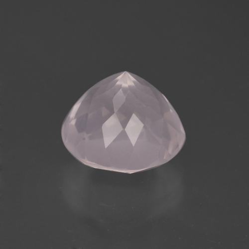 Quarzo rosa Rosa molto chiaro naturale da 4.91 ct, Taglio rotondo, Trasparente