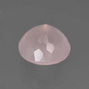 Quarzo rosa naturale rosa da 4,38 ct, taglio rotondo, trasparente