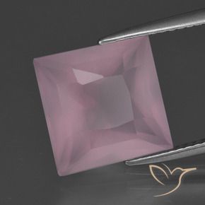 Quarzo rosa Rosa medio rosa naturale da 6.94 ct, Quadrato, Trasparente