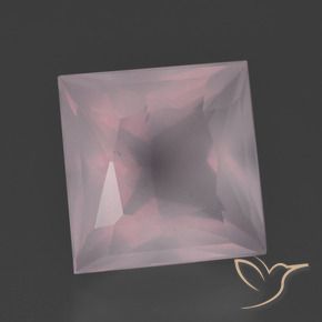 Quarzo rosa Rosa chiaro naturale da 7.70 ct, Quadrato, Trasparente