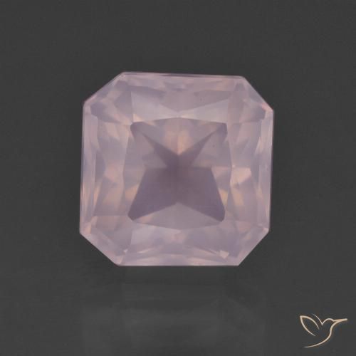 5.96ct Naturale Rosa chiaro Quarzo rosa, Taglio smeraldo, Trasparente