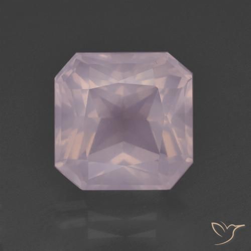 6.06ct Naturale Rosa chiaro Quarzo rosa, Taglio smeraldo, Trasparente