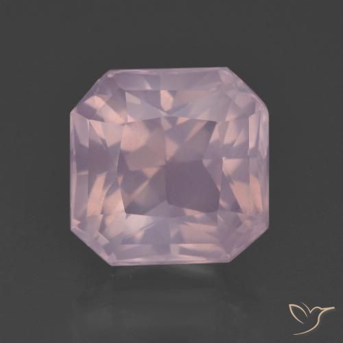 6.65ct Naturale Rosa chiaro Quarzo rosa, Taglio smeraldo, Trasparente