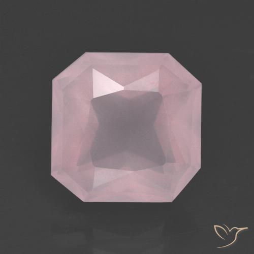 5.34ct Naturale Rosa chiaro Quarzo rosa, Taglio smeraldo, Trasparente