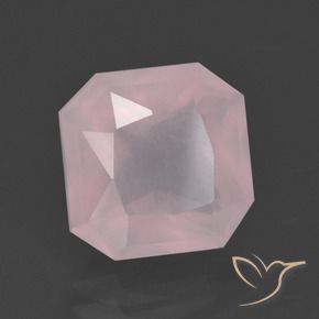 Quarzo rosa Rosa chiaro naturale da 5.34 ct, Ottagonale / Taglio smeraldo, Trasparente