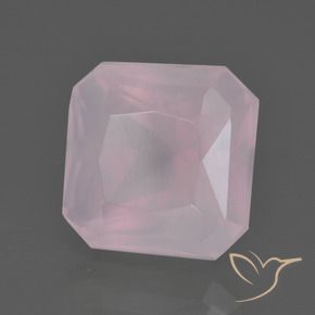 Quarzo rosa Rosa gomma da masticare naturale da 7.36 ct, Ottagonale / Taglio smeraldo, Trasparente
