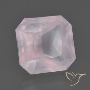 Quarzo rosa Rosa chiaro naturale da 7.44 ct, Ottagonale / Taglio smeraldo, Trasparente