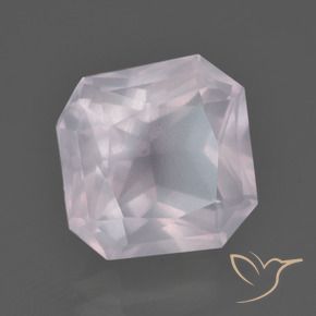 Quarzo rosa Rosa molto chiaro naturale da 6.14 ct, Ottagonale / Taglio smeraldo, Trasparente