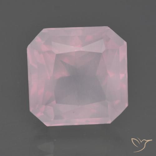 7.29ct Naturale Rosa medio rosa Quarzo rosa, Taglio smeraldo, Trasparente