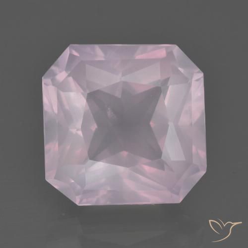 7.37ct Naturale Rosa chiaro Quarzo rosa, Taglio smeraldo, Trasparente