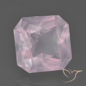 Quarzo rosa Rosa chiaro naturale da 7.37 ct, Ottagonale / Taglio smeraldo, Trasparente