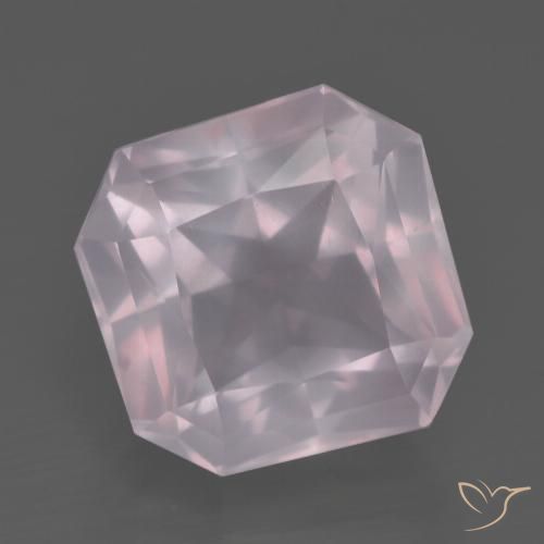 7.83ct Naturale Rosa rosa Quarzo rosa, Taglio smeraldo, Trasparente