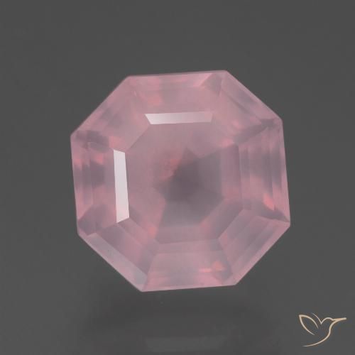 5.57ct Naturale Rosa medio rosa Quarzo rosa, Taglio smeraldo, Trasparente