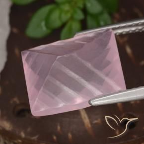 Quarzo rosa Rosa medio naturale da 6.23 ct, Taglio a baguette, Trasparente