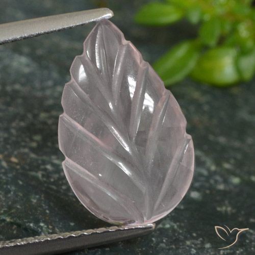 2.95ct Naturale rosa fenicottero Quarzo rosa, Taglio a fiore, Trasparente