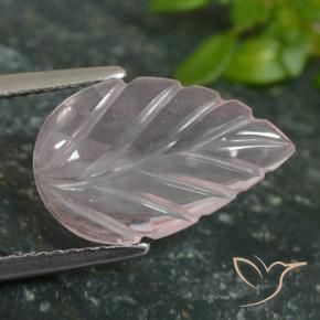 Quarzo rosa rosa fenicottero naturale da 2.95 ct, Taglio a fiore, Trasparente