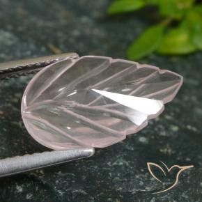 Quarzo rosa rosa fenicottero naturale da 2.95 ct, Taglio a fiore, Trasparente