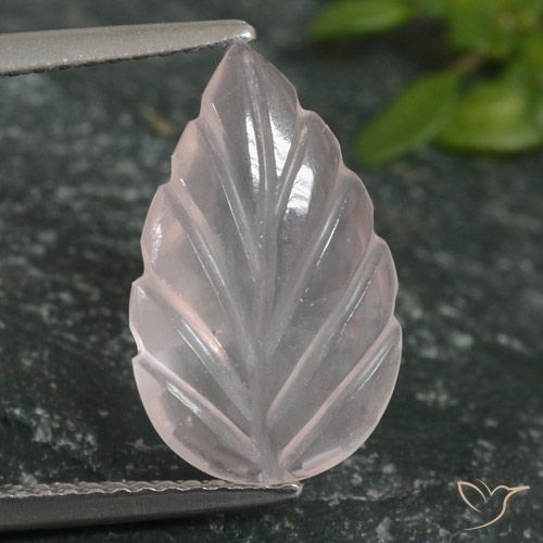 2.66ct Naturale rosa fenicottero Quarzo rosa, Taglio a fiore, Trasparente