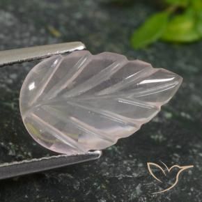 Quarzo rosa rosa fenicottero naturale da 2.66 ct, Taglio a fiore, Trasparente