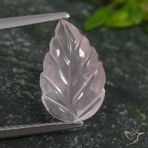 2.33ct Naturale rosa fenicottero Quarzo rosa, Taglio a fiore, Trasparente